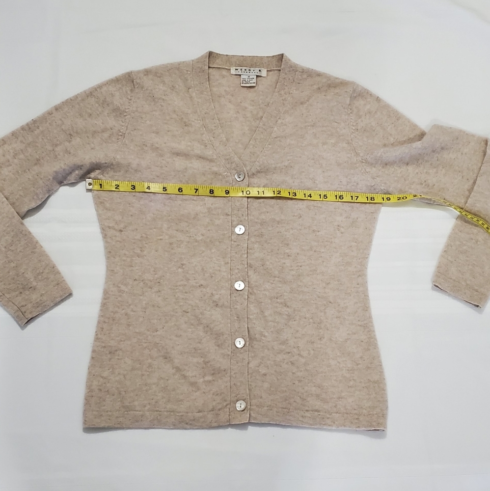 WENDY B. Beige Cashmere Cardigan - Picture 4 of 6